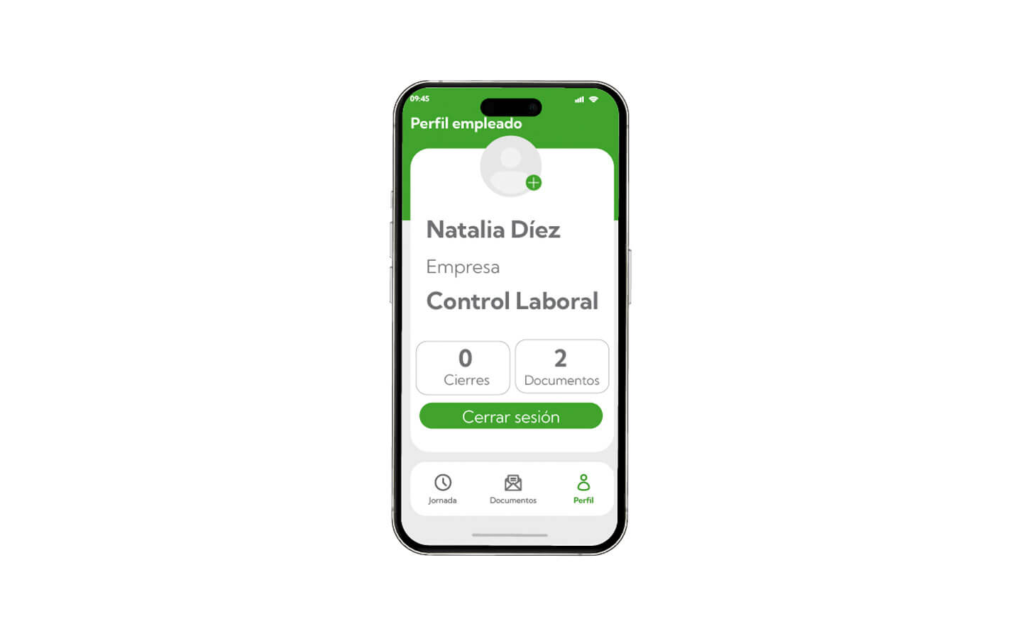 perfil empleado aplicacion control horario 